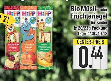 Bio Müsliriegel oder Früchteriegel für Kinder
