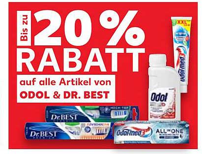 Bis zu 20% Rabatt auf alle Artikel von ODOL & DR. BEST
