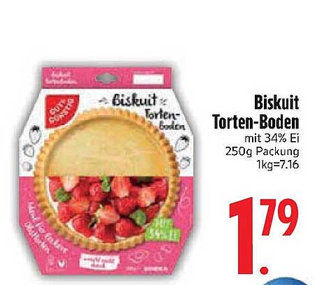 Biskuit Torten-Boden mit 34% Ei - 250g Packung