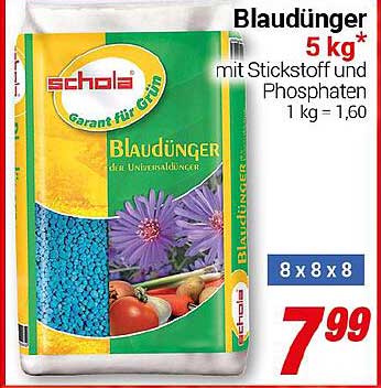 Blaudünger 5 kg mit Stickstoff und Phosphaten