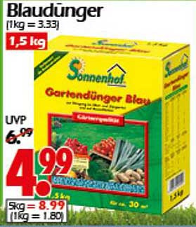 Blaudünger Garten-Dünger Blau 5 kg