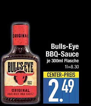 Bulls-Eye BBQ-Sauce je 300ml Flasche