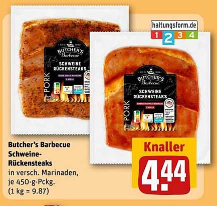 Butcher’s Barbecue Schweine-Rückensteaks