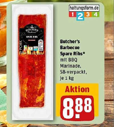 Butcher's Barbecue Spare Ribs mit BBQ Marinade