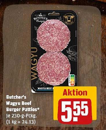 Butcher's Wagyu Beef Burger Patties* je 230-g-Pckg.