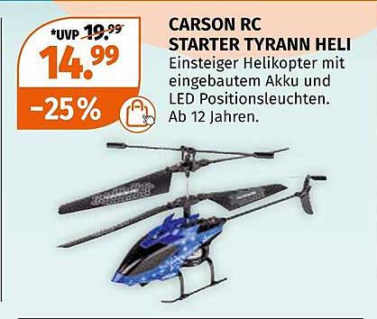 CARSON RC STARTER TYRANN HELI