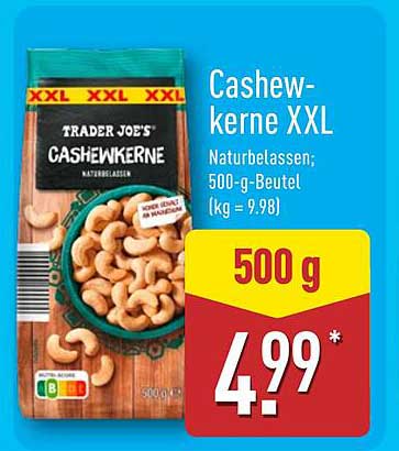 Cashewkerne XXL - Naturbelassen, 500-g-Beutel