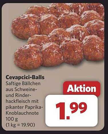 Cevapcici-Balls - Saftige Bällchen aus Schweine- und Rinderhackfleisch