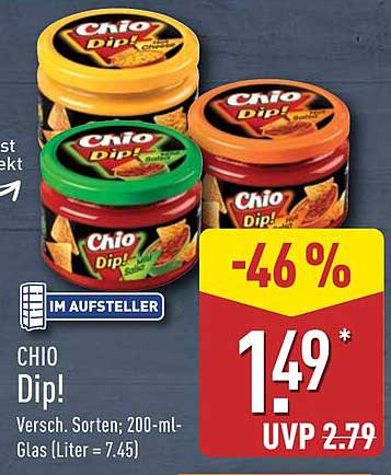 CHIO Dip! Verschiedene Sorten; 200-ml-Glas