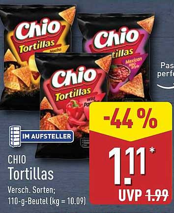 Chio Tortillas – Verschiedene Sorten
