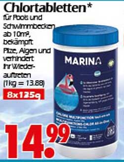 Chlortabletten für Pools und Schwimmbecken von MARINA
