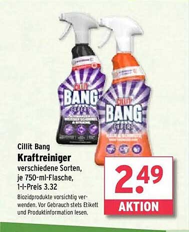 Cillit Bang Kraftreiniger verschiedene Sorten, je 750-ml-Flasche, 1+1-Preis 3.32