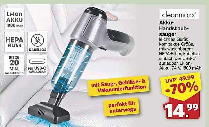 cleanmaxx Akku-Handstaubsauger