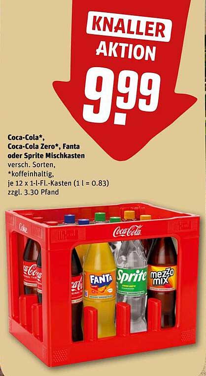 Coca-Cola*, Coca-Cola Zero*, Fanta oder Sprite Mischkasten