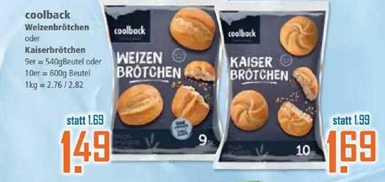 coolback Weizenbrötchen oder Kaiserbrötchen