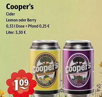 Cooper's Cider - Lemon oder Berry