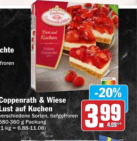 Coppenrath & Wiese Lust auf Kuchen, verschiedene Sorten, tiefgefroren