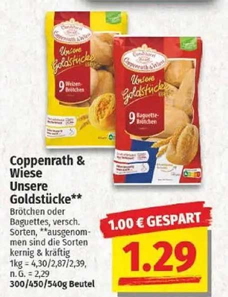 Coppenrath & Wiese Unsere Goldstücke - Brötchen oder Baguettes, verschiedene Sorten
