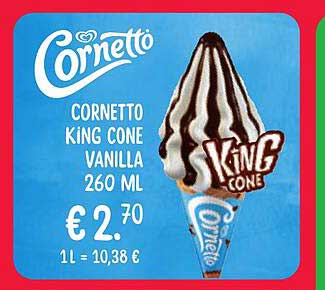 Cornetto King Cone Vanilla 260 ml