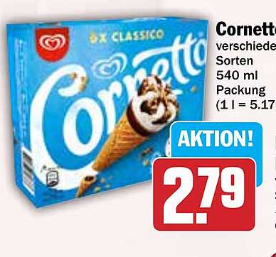 Cornetto verschiedene Sorten 540 ml Packung