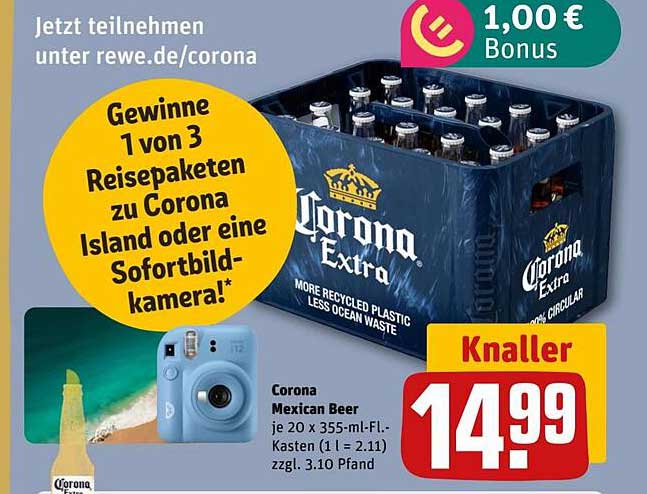 Corona Mexican Beer 20 x 355 ml (Kasten)
