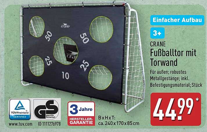 CRANE Fußballtor mit Torwand