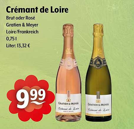 Crémant de Loire Brut oder Rosé – Gratien & Meyer 0,75 l