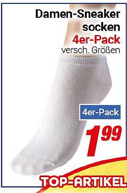 Damen-Sneakersocken 4er-Pack – vielseitige Begleiter für jeden Tag
