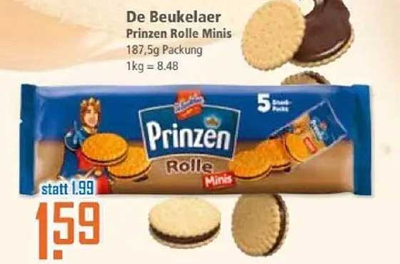 De Beukelaer Prinzen Rolle Minis 187,5g Packung