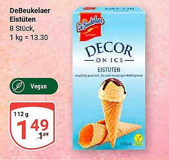DeBeukelaer Eistüten 8 Stück