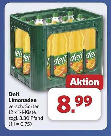 Deit Limonaden - Verschiedene Sorten in der 12er-Kiste