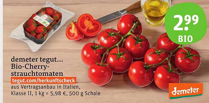 demeter tegut... Bio-Cherry-strauchtomaten