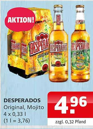 DESPERADOS Original, Mojito 4 x 0,33 l