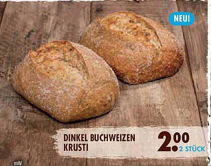 Dinkel Buchweizen Krusti - 2 Stück