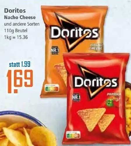 Doritos Nacho Cheese und andere Sorten 110g Beutel