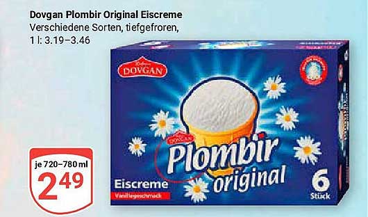 Dovgan Plombir Original Eiscreme