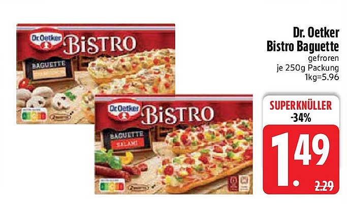 Dr. Oetker Bistro Baguette gefroren je 250g Packung