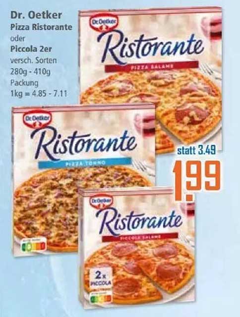 Dr. Oetker Pizza Ristorante oder Piccola 2er verschiedene Sorten