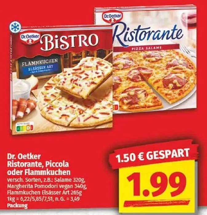 Dr. Oetker Ristorante, Piccola oder Flammkuchen
