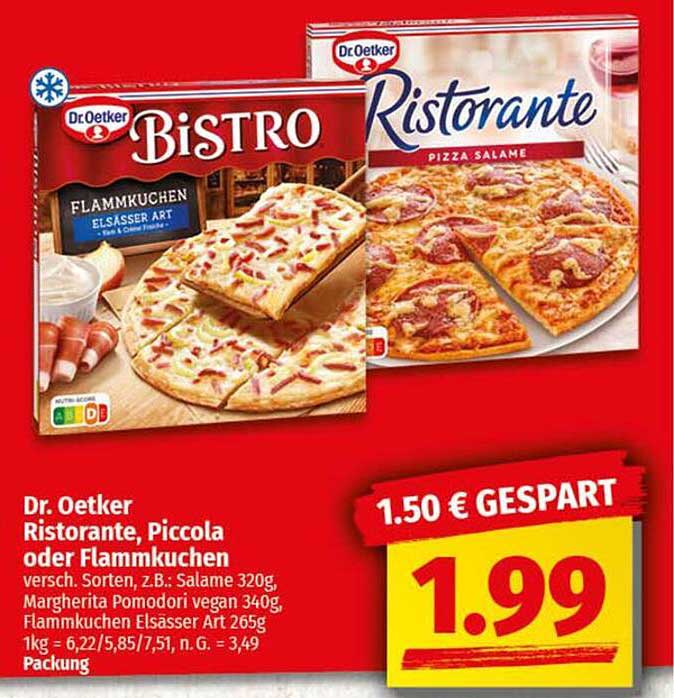 Dr. Oetker Ristorante, Piccola oder Flammkuchen