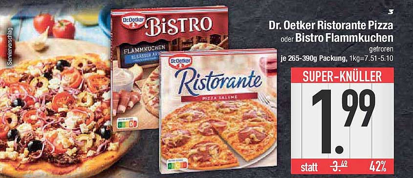Dr. Oetker Ristorante Pizza oder Bistro Flammkuchen gefroren