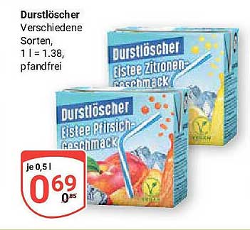 Durstlöscher - Eistee verschiedene Sorten