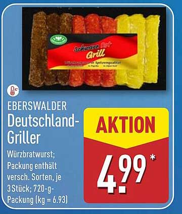 EBERSWALDER Deutschland-Griller - Würstchen-Variation für den Grillspaß!