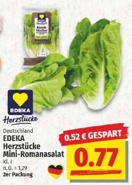 EDEKA Herzstücke Mini-Romansalat 2er Packung