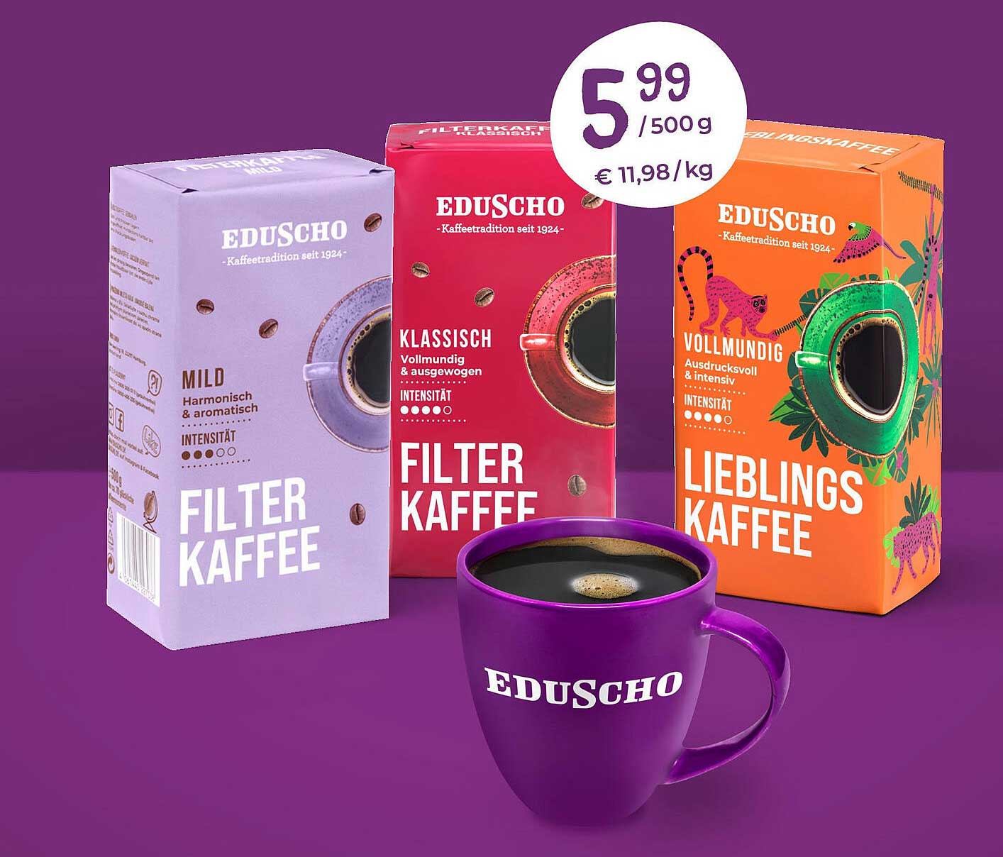 EDUSCHO FILTERKAFFEE – VIelfalt für jeden Kaffeegenuss