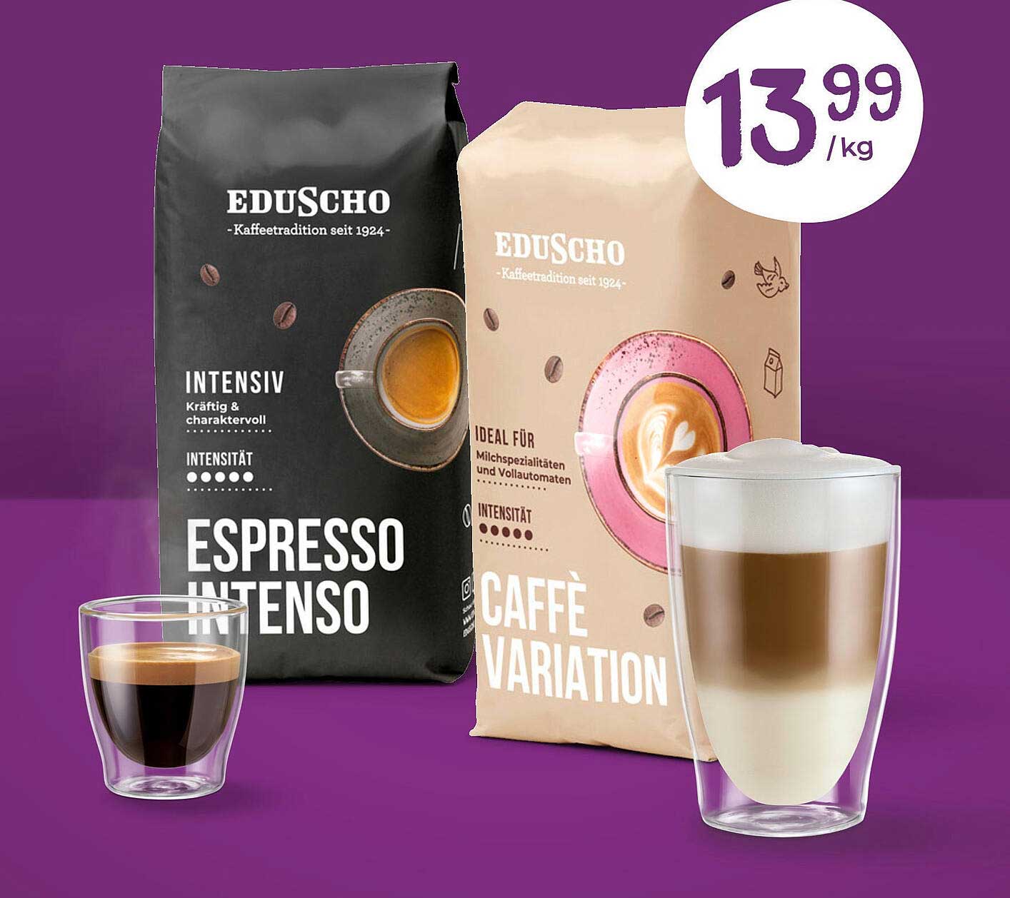 EDUSCHO Kaffee - Espresso Intenso und Caffè Variation