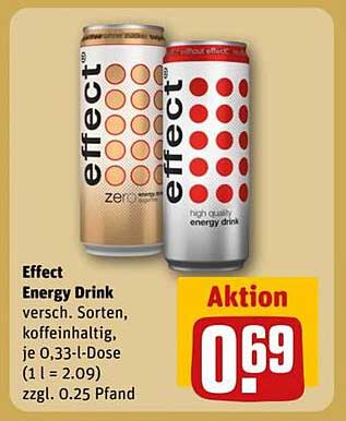 Effect Energy Drink, verschiedene Sorten, 0,33-l-Dose