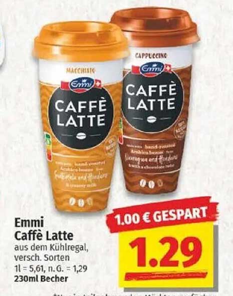 Emmi Caffè Latte 230ml Becher - verschiedene Sorten