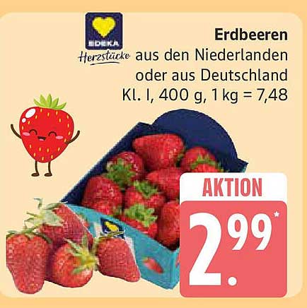 Erdbeeren aus den Niederlanden oder aus Deutschland, 400 g