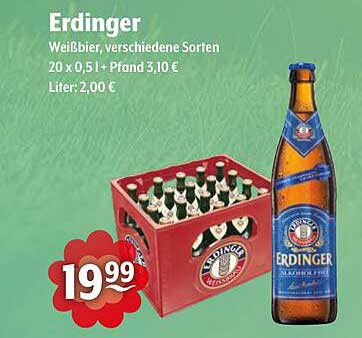 Erdinger Weißbier, verschiedene Sorten - 20 x 0,5 l
